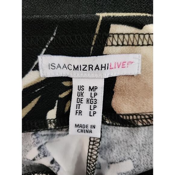 Isaac Mizrahi Petite Size Medium Pants Wide Leg Floral Printed Pebble Palazzo - Picture 3 of 9